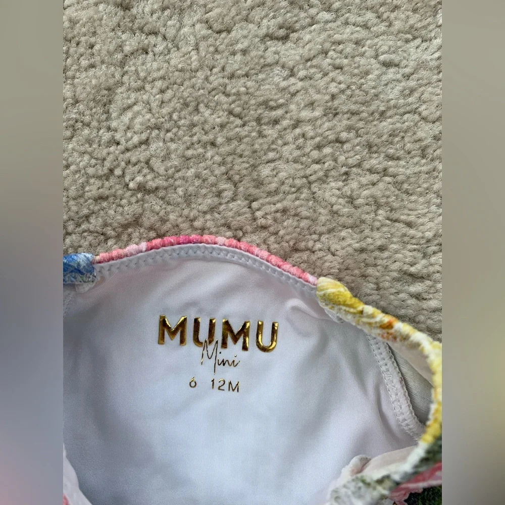 Show Me Your MuMu Mini Size 6-12 Months Floral Watercolor One Piece Swimsuit